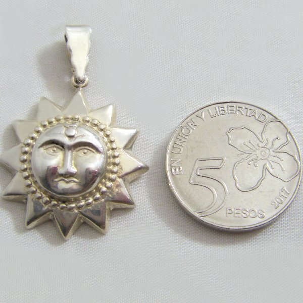 (p1277)Colgante de plata motivo Sol.